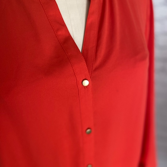 WOMEN'S Chicos size 2 (M) red long tunic top blouse - Picture 6 of 9